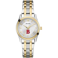 Women's Bulova  Silver/Gold Benedictine Eagles Two-Tone Stainless Steel Watch