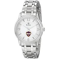 Men's Bulova  Silver Carlow University Celtics Stainless Steel Quartz Watch