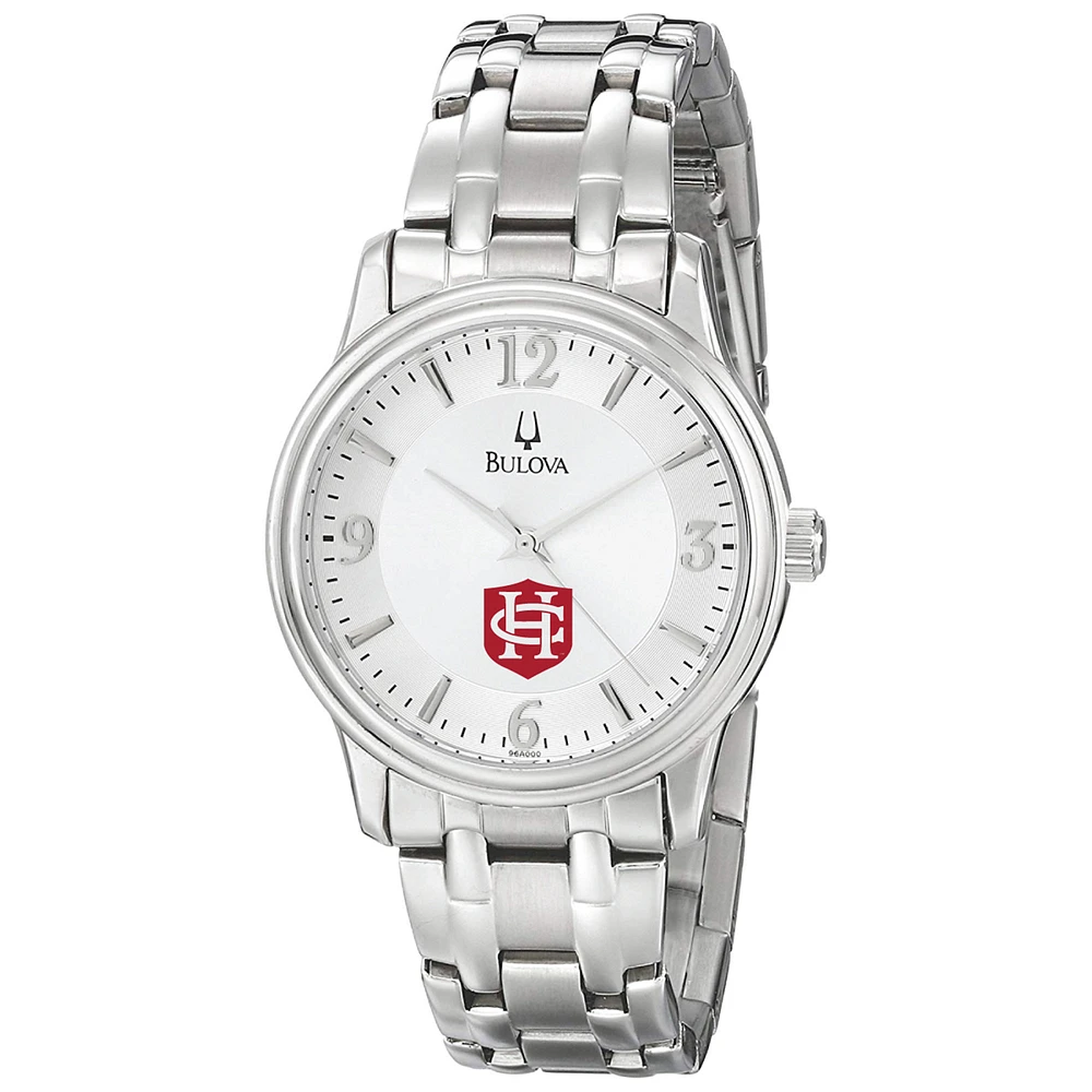 Men's Bulova Silver Hanover Panthers Stainless Steel Quartz Watch