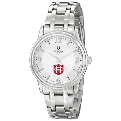 Men's Bulova  Silver Hanover Panthers Stainless Steel Quartz Watch