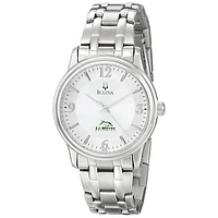 Men's Bulova  Silver Le Moyne Dolphins Stainless Steel Quartz Watch