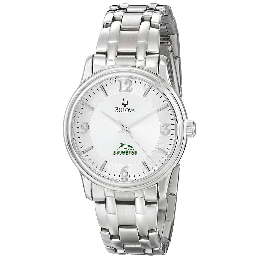 Men's Bulova Silver Le Moyne Dolphins Stainless Steel Quartz Watch