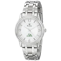 Men's Bulova  Silver Le Moyne Dolphins Stainless Steel Quartz Watch