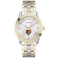 Men's Bulova  Silver/Gold Buffalo State Bengals Two-Tone Stainless Steel Watch