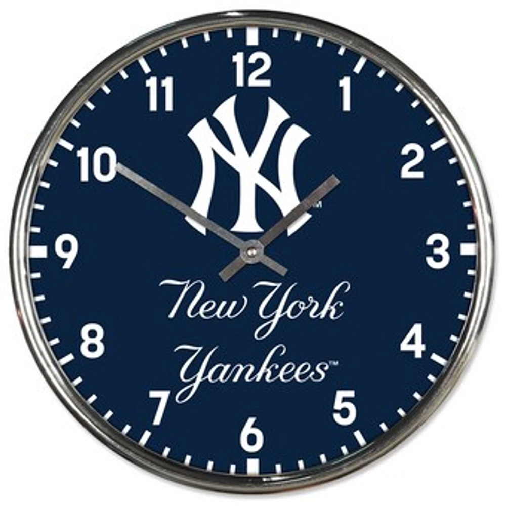 WinCraft New York Yankees Chrome Wall Clock