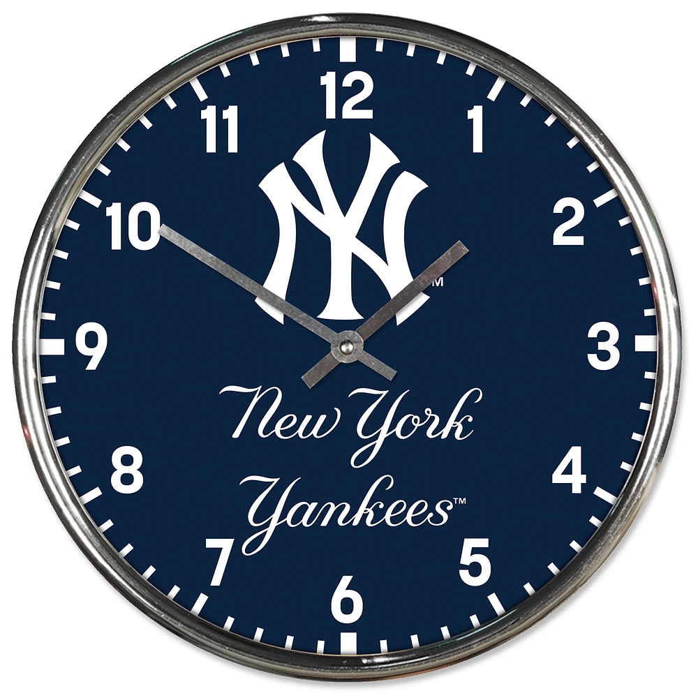 WinCraft New York Yankees Chrome Wall Clock