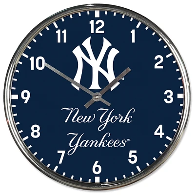 WinCraft New York Yankees Chrome Wall Clock