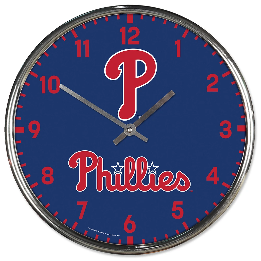 WinCraft Philadelphia Phillies Chrome Wall Clock