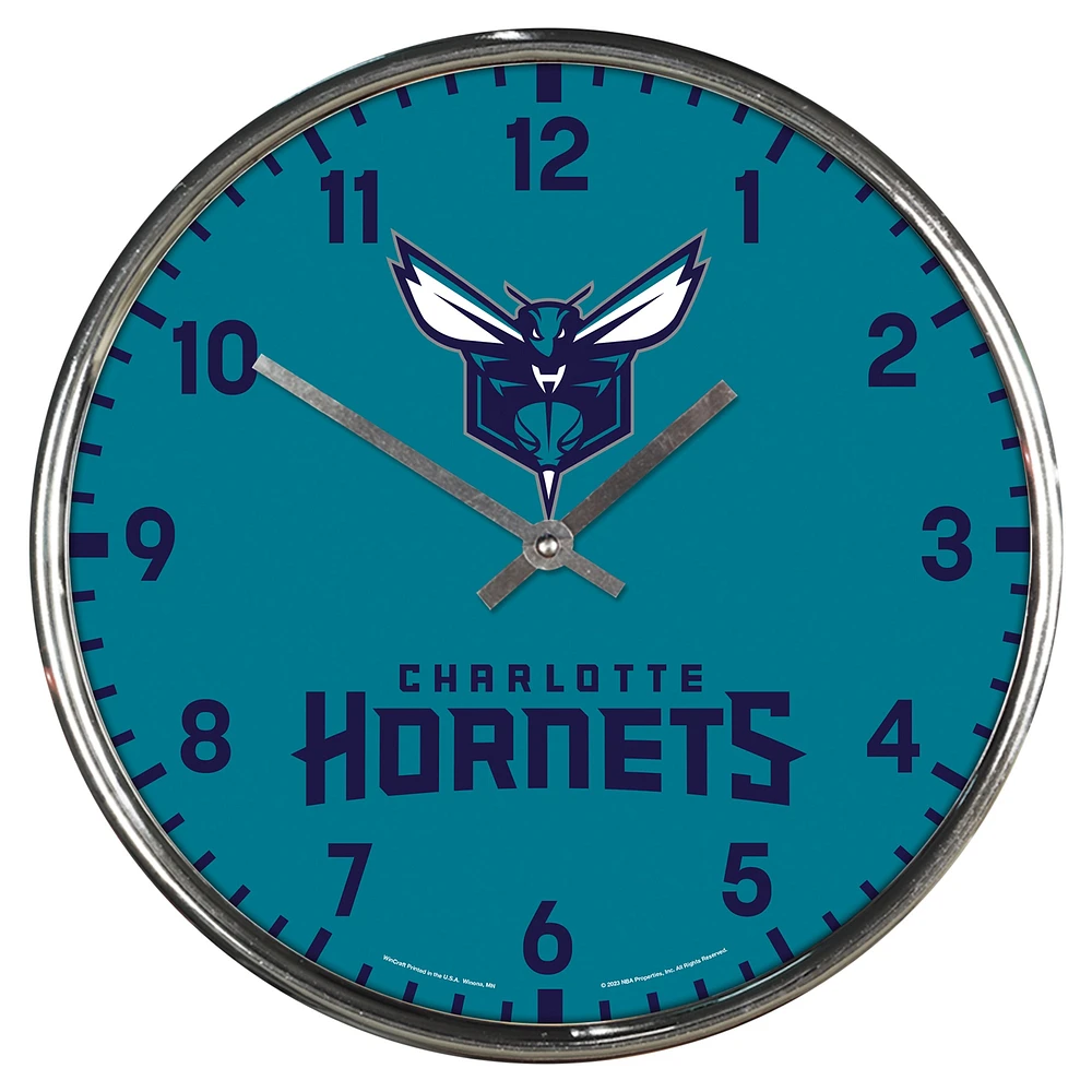 WinCraft Charlotte Hornets Chrome Wall Clock