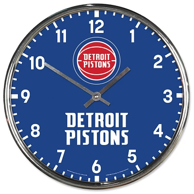 WinCraft Detroit Pistons Chrome Wall Clock