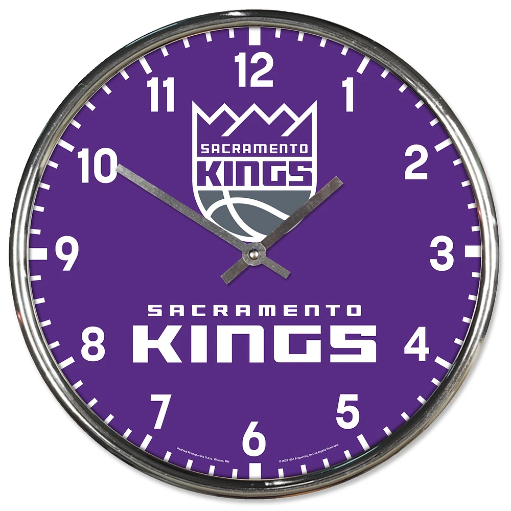 WinCraft Sacramento Kings Chrome Wall Clock