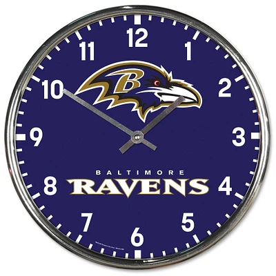 WinCraft Baltimore Ravens Chrome Wall Clock