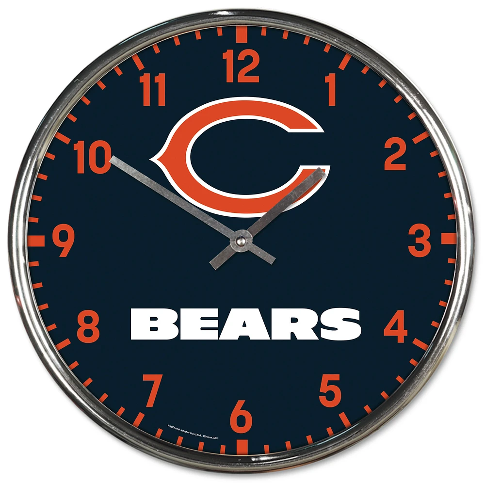 WinCraft Chicago Bears Chrome Wall Clock