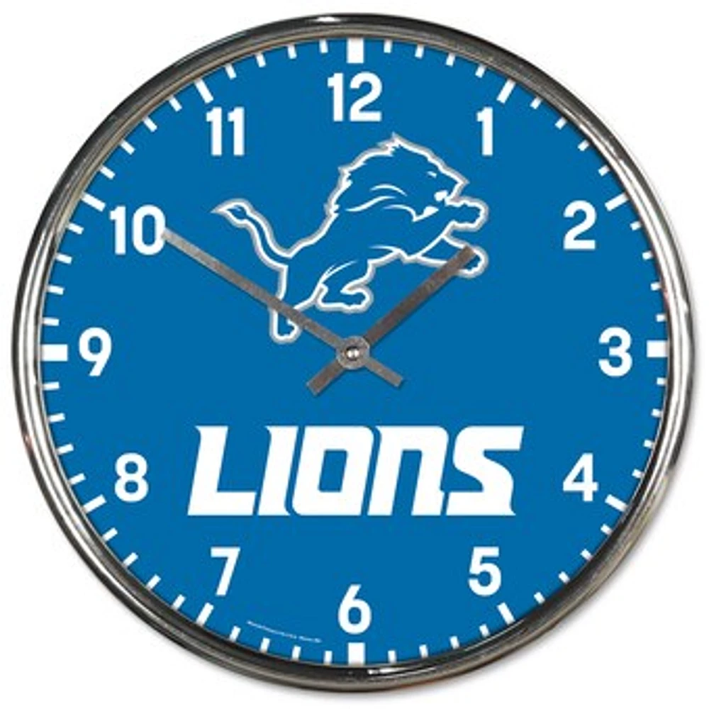 WinCraft Detroit Lions Chrome Wall Clock