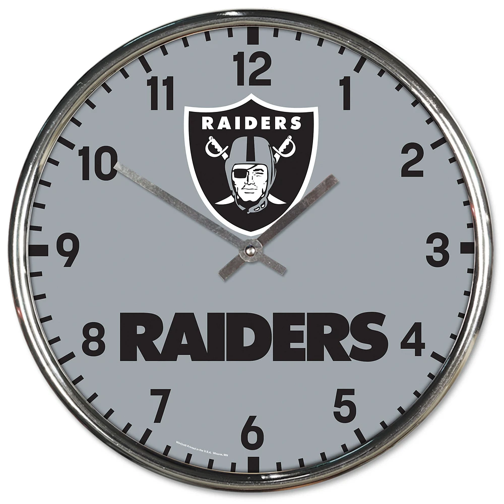 WinCraft Las Vegas Raiders Chrome Wall Clock