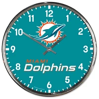 WinCraft Miami Dolphins Chrome Wall Clock