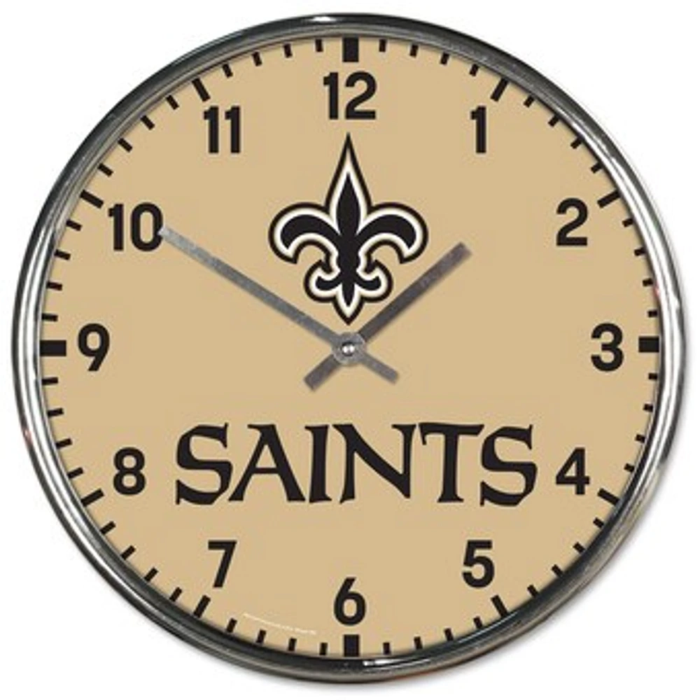 WinCraft New Orleans Saints Chrome Wall Clock