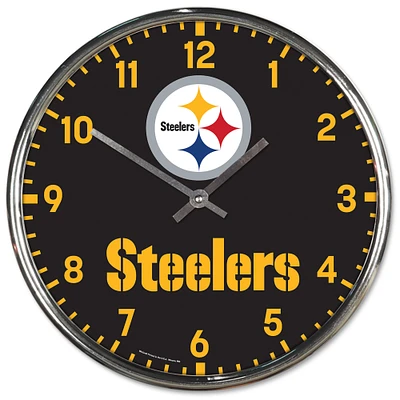 WinCraft Pittsburgh Steelers Chrome Wall Clock