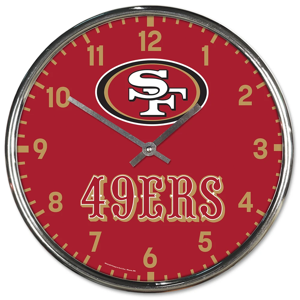 WinCraft San Francisco 49ers Chrome Wall Clock