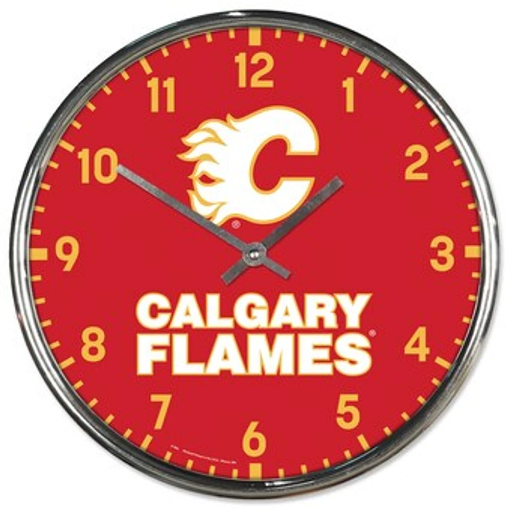 WinCraft Calgary Flames Chrome Wall Clock