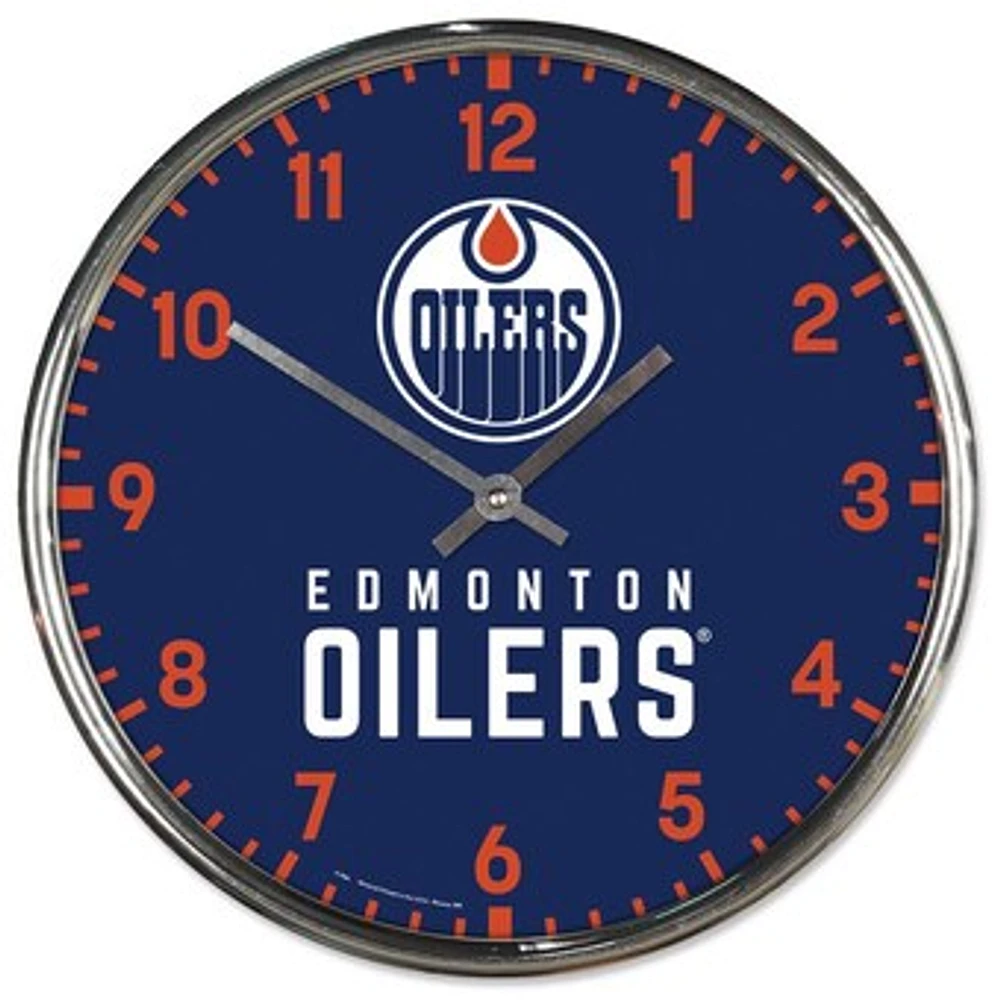 WinCraft Edmonton Oilers Chrome Wall Clock