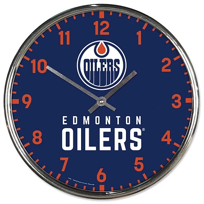 WinCraft Edmonton Oilers Chrome Wall Clock