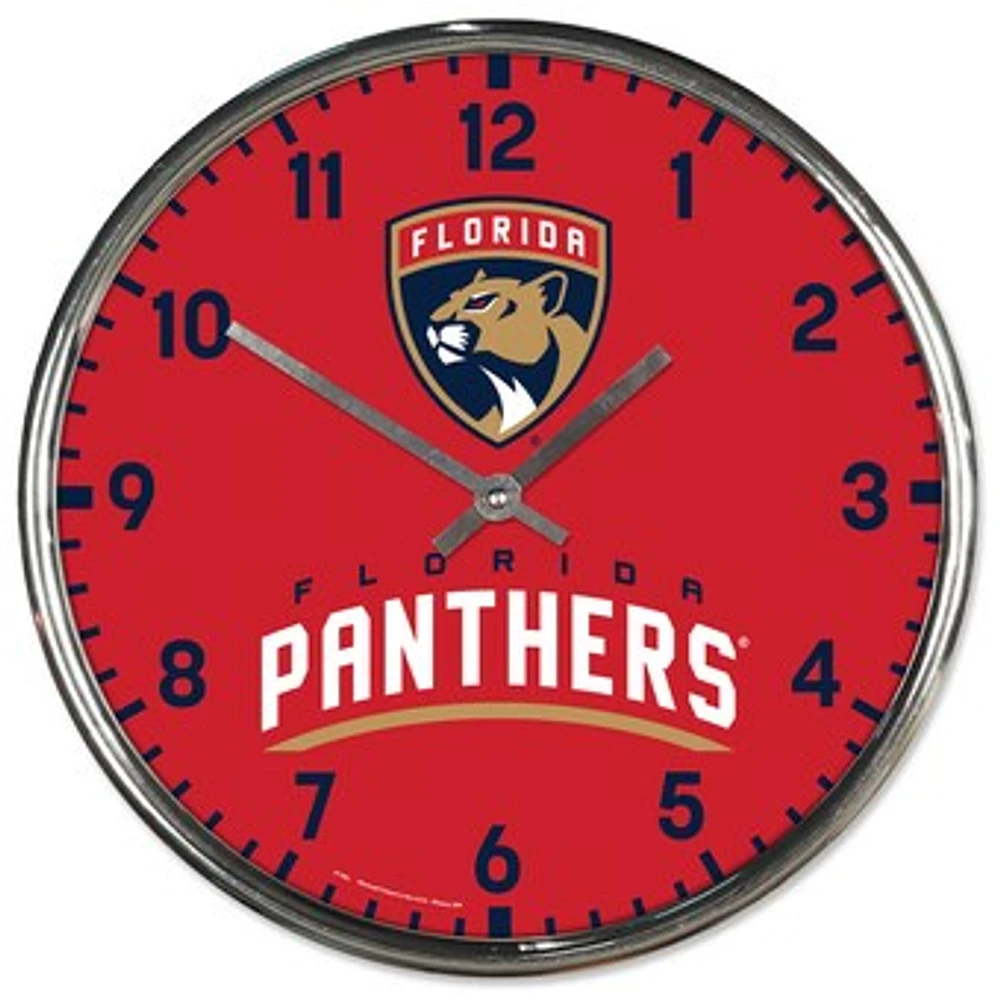 WinCraft Florida Panthers Chrome Wall Clock