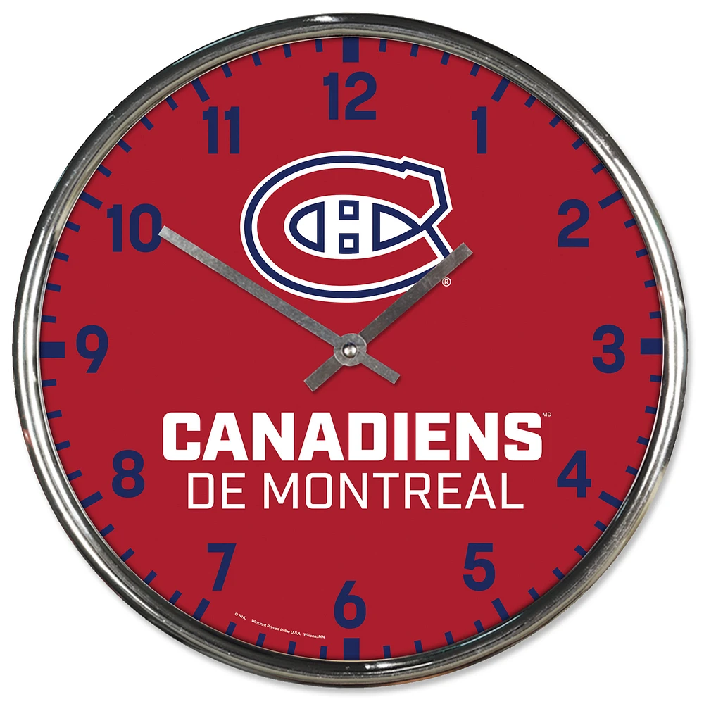 WinCraft Montreal Canadiens Chrome Wall Clock