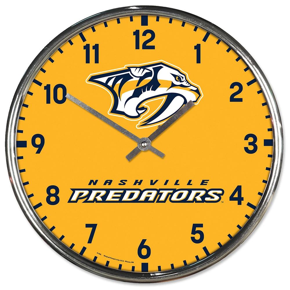 WinCraft Nashville Predators Chrome Wall Clock