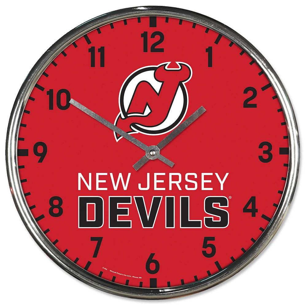 WinCraft New Jersey Devils Chrome Wall Clock