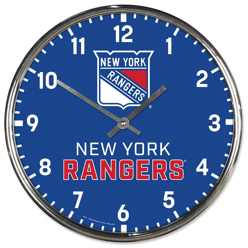 WinCraft New York Rangers Chrome Wall Clock