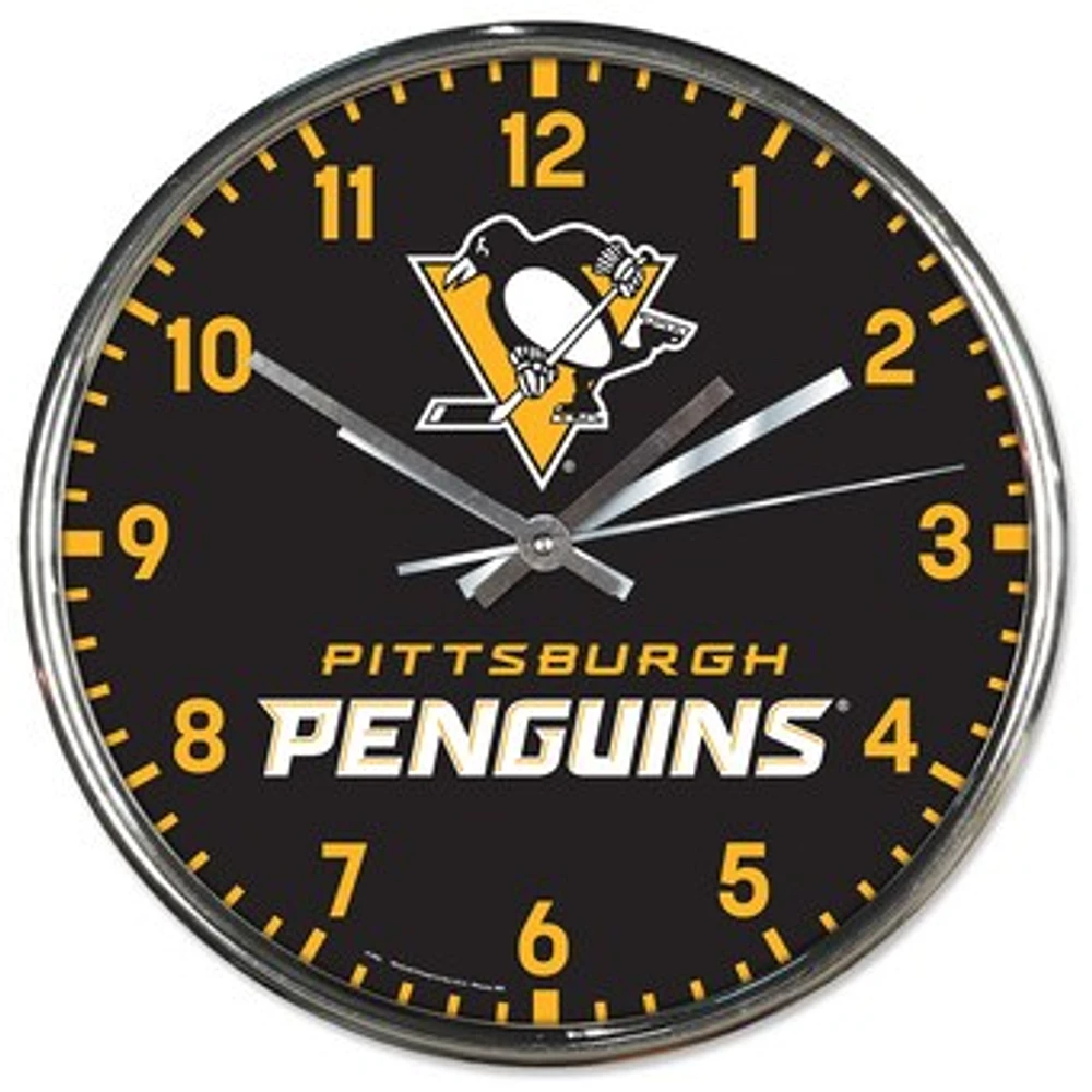 WinCraft Pittsburgh Penguins Chrome Wall Clock