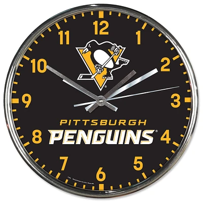 WinCraft Pittsburgh Penguins Chrome Wall Clock