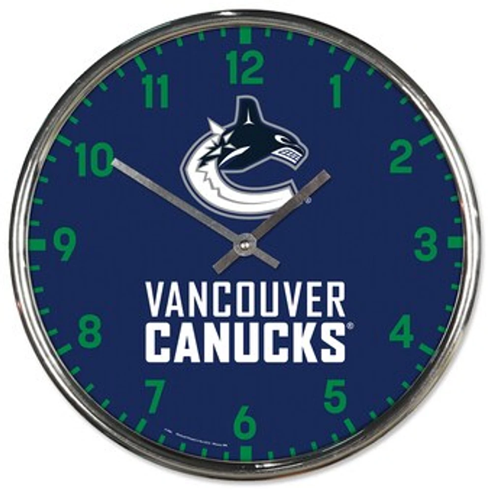 WinCraft Vancouver Canucks Chrome Wall Clock