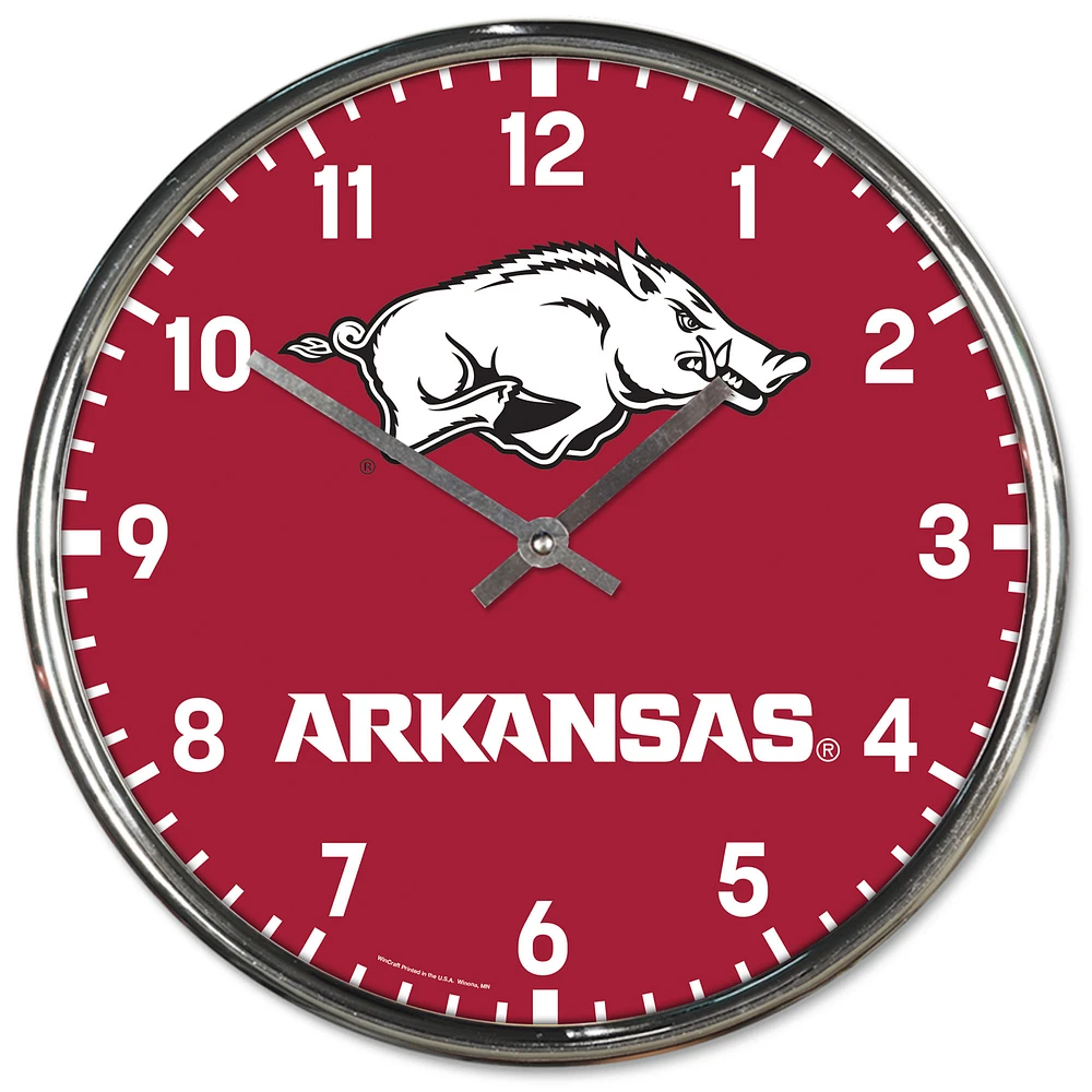 WinCraft Arkansas Razorbacks Chrome Wall Clock