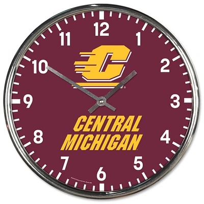 WinCraft Central Michigan Chippewas Chrome Wall Clock