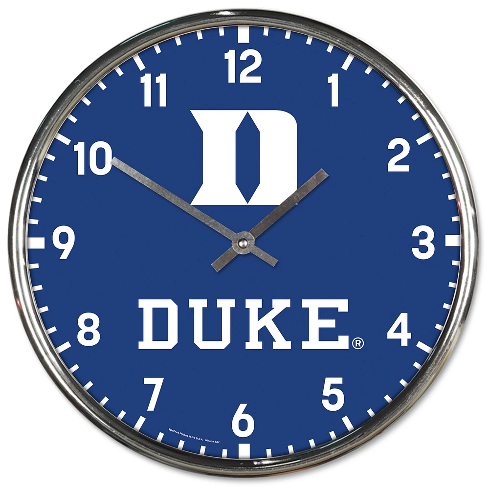 WinCraft Duke Blue Devils Chrome Wall Clock