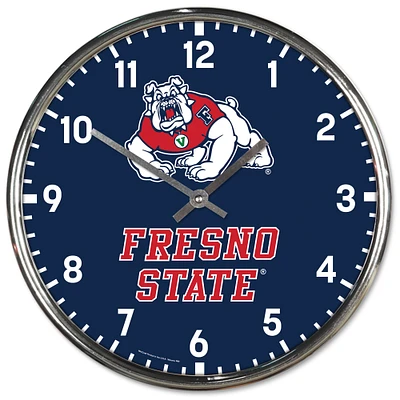 WinCraft Fresno State Bulldogs Chrome Wall Clock