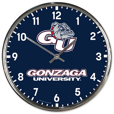 WinCraft Gonzaga Bulldogs Chrome Wall Clock