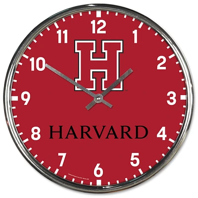 WinCraft Harvard Crimson Chrome Wall Clock