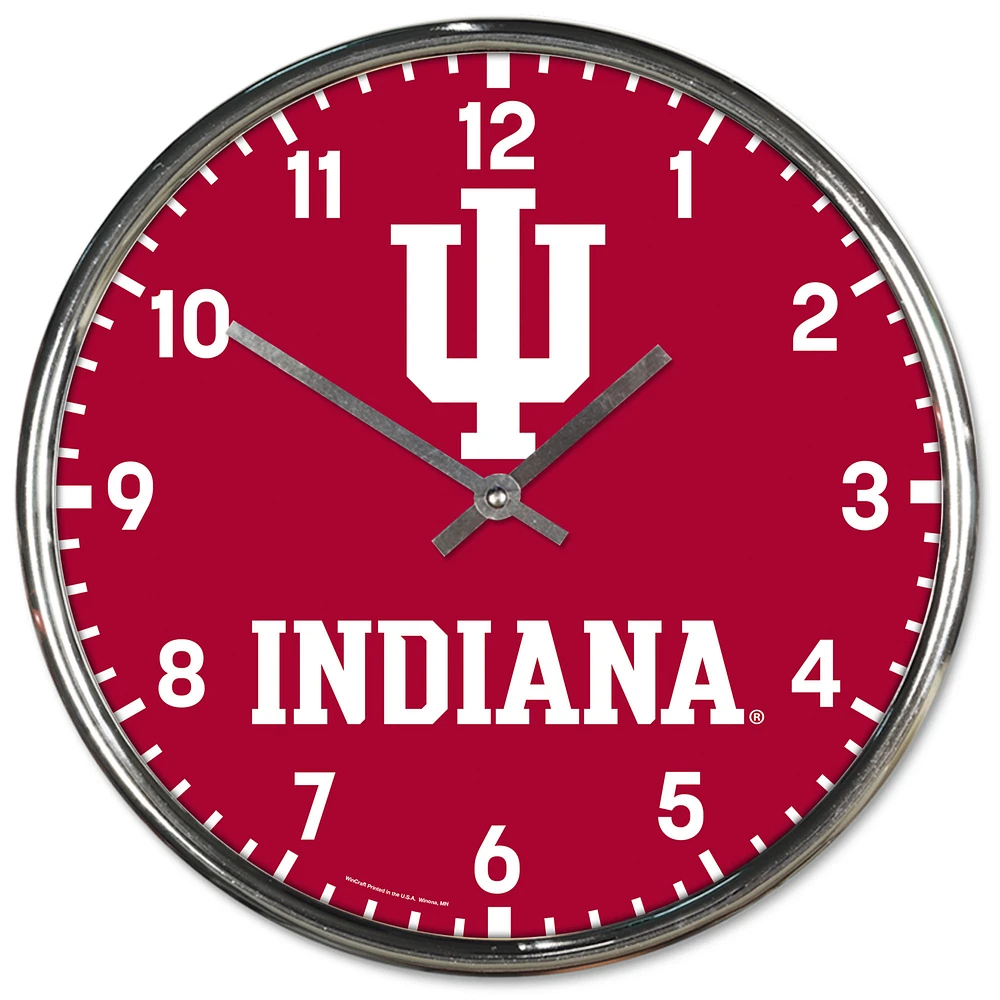 WinCraft Indiana Hoosiers Chrome Wall Clock