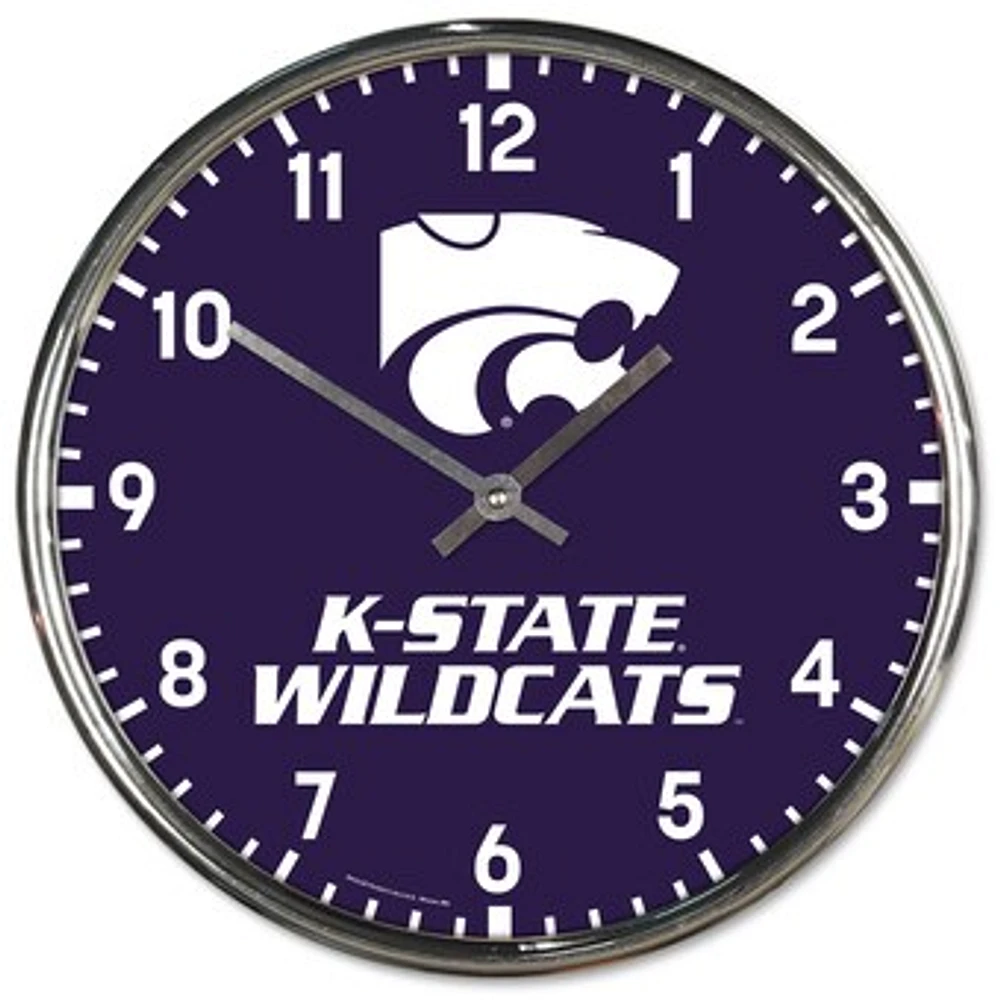 WinCraft Kansas State Wildcats Chrome Wall Clock