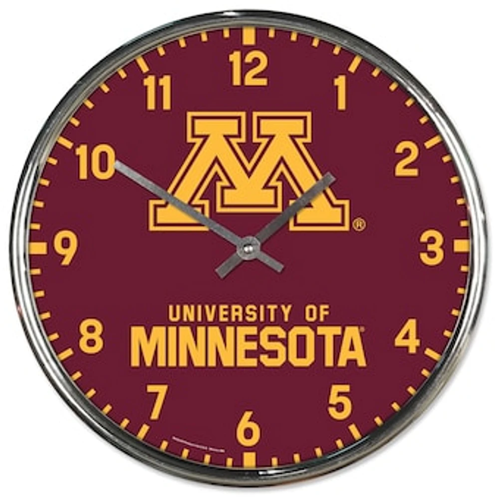 WinCraft Minnesota Golden Gophers Chrome Wall Clock