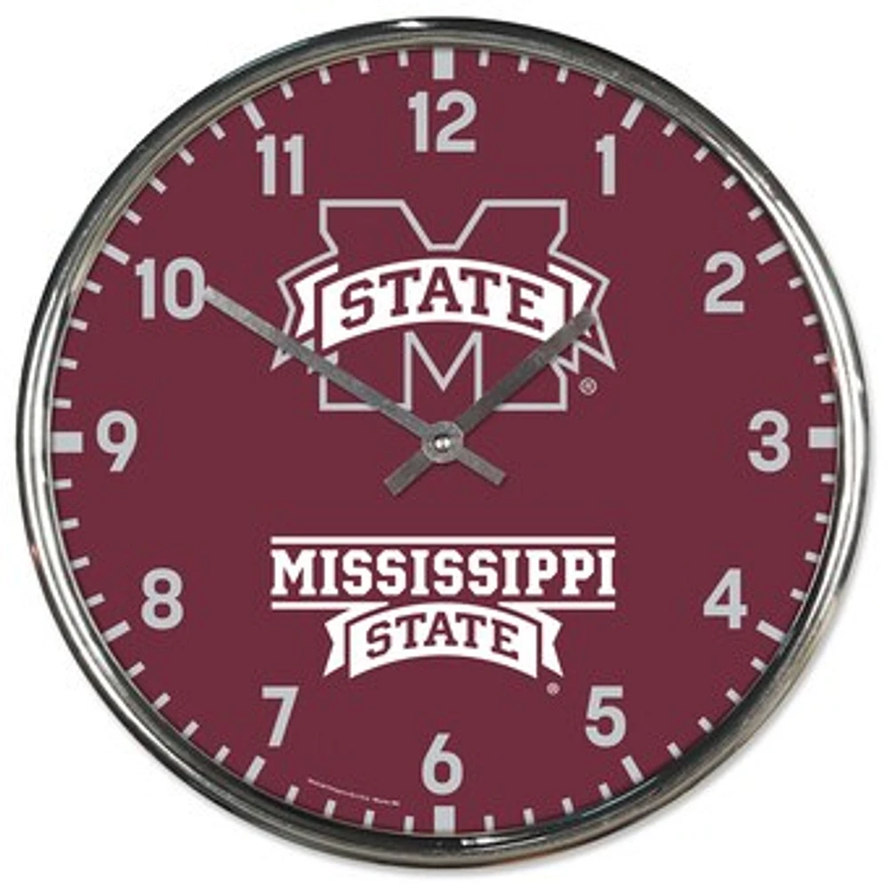 WinCraft Mississippi State Bulldogs Chrome Wall Clock