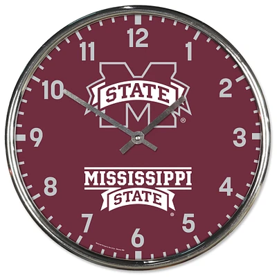 WinCraft Mississippi State Bulldogs Chrome Wall Clock