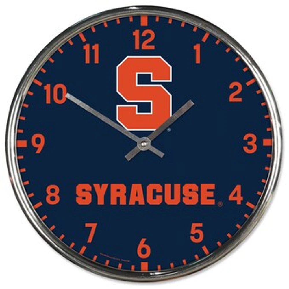 WinCraft Syracuse Orange Chrome Wall Clock