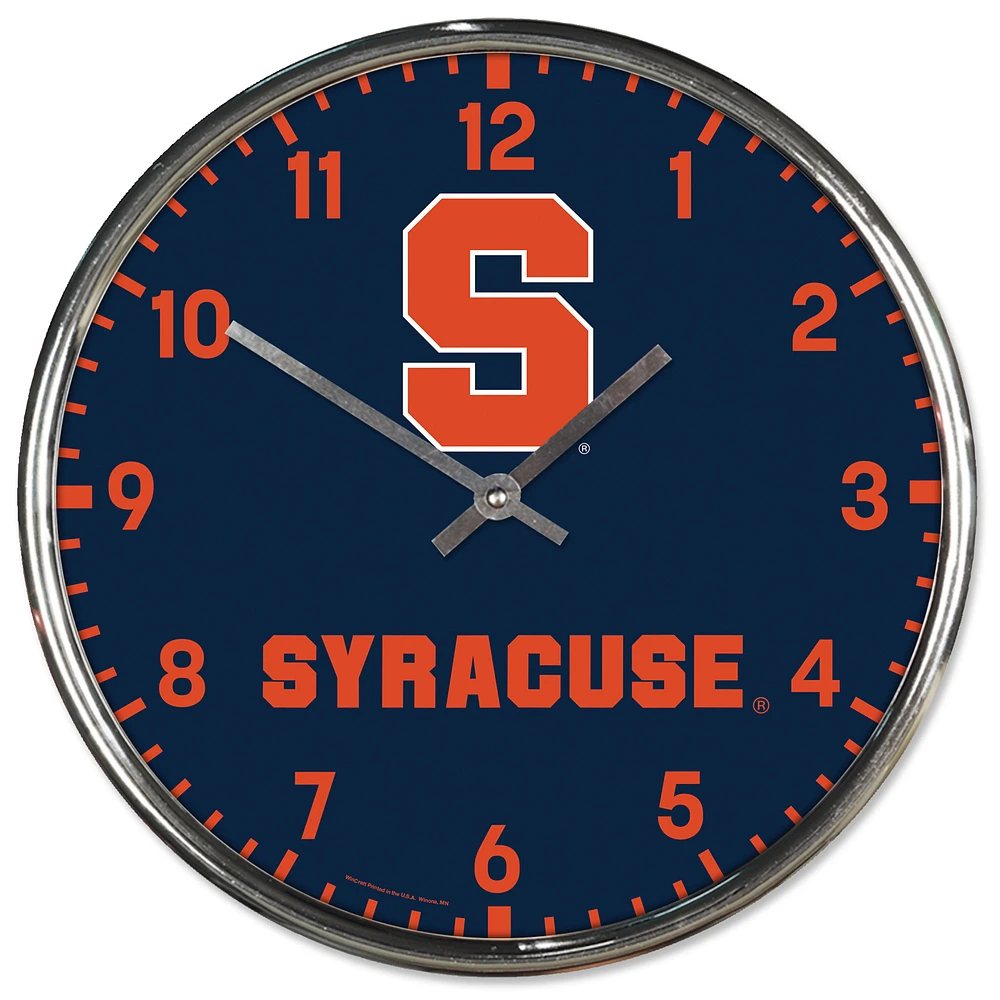 WinCraft Syracuse Orange Chrome Wall Clock