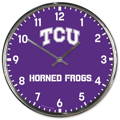 WinCraft TCU Horned Frogs Chrome Wall Clock