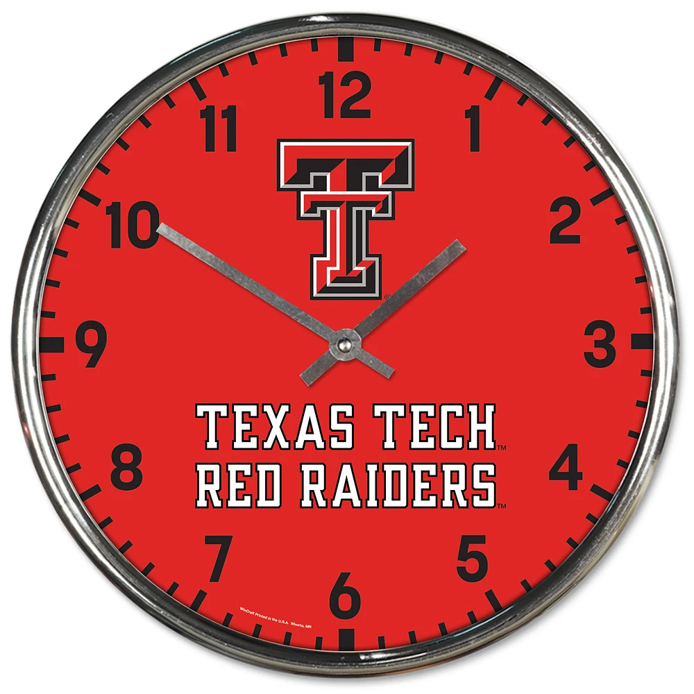 WinCraft Texas Tech Red Raiders Chrome Wall Clock