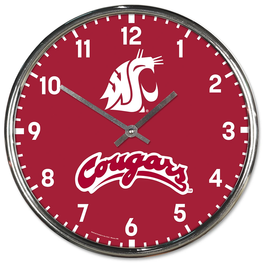 WinCraft Washington State Cougars Chrome Wall Clock